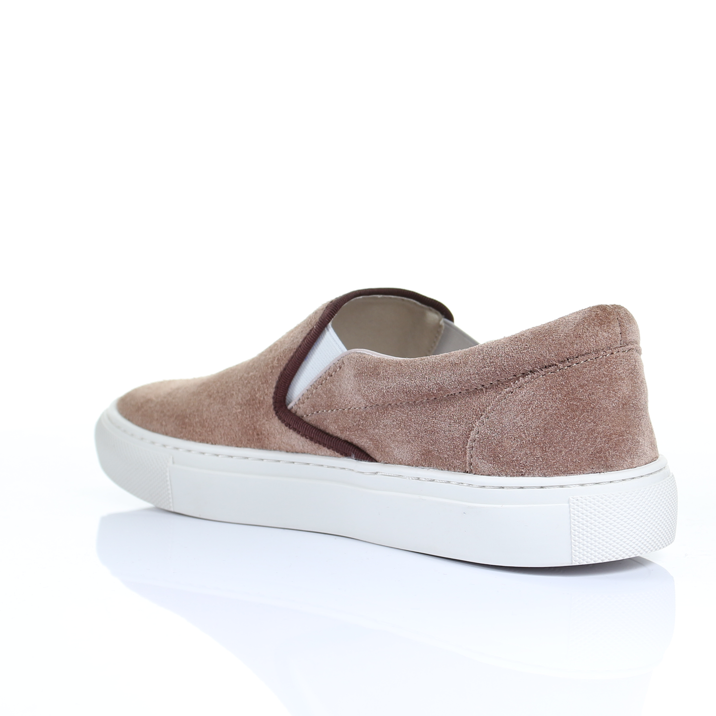 Suede Slip On Sneaker (Dark Beige)