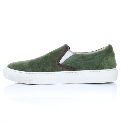 Suede Slip On Sneaker (Green)