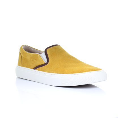Suede Slip On Sneaker (Mustard)