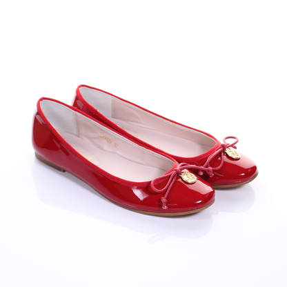 Patent Sheep Leather Ballerina (Red)
