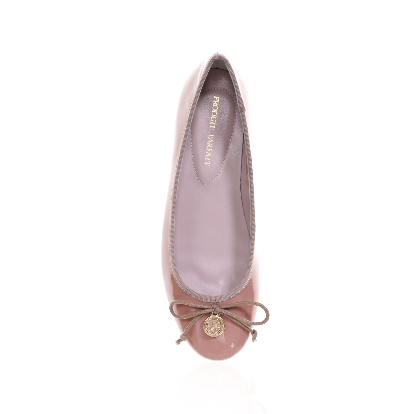 Patent Sheep Leather Ballerina (Nude)