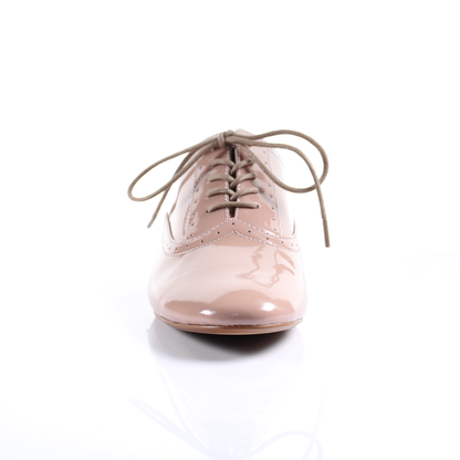 Enamel Sheep Leather Lace up shoes (Pink)