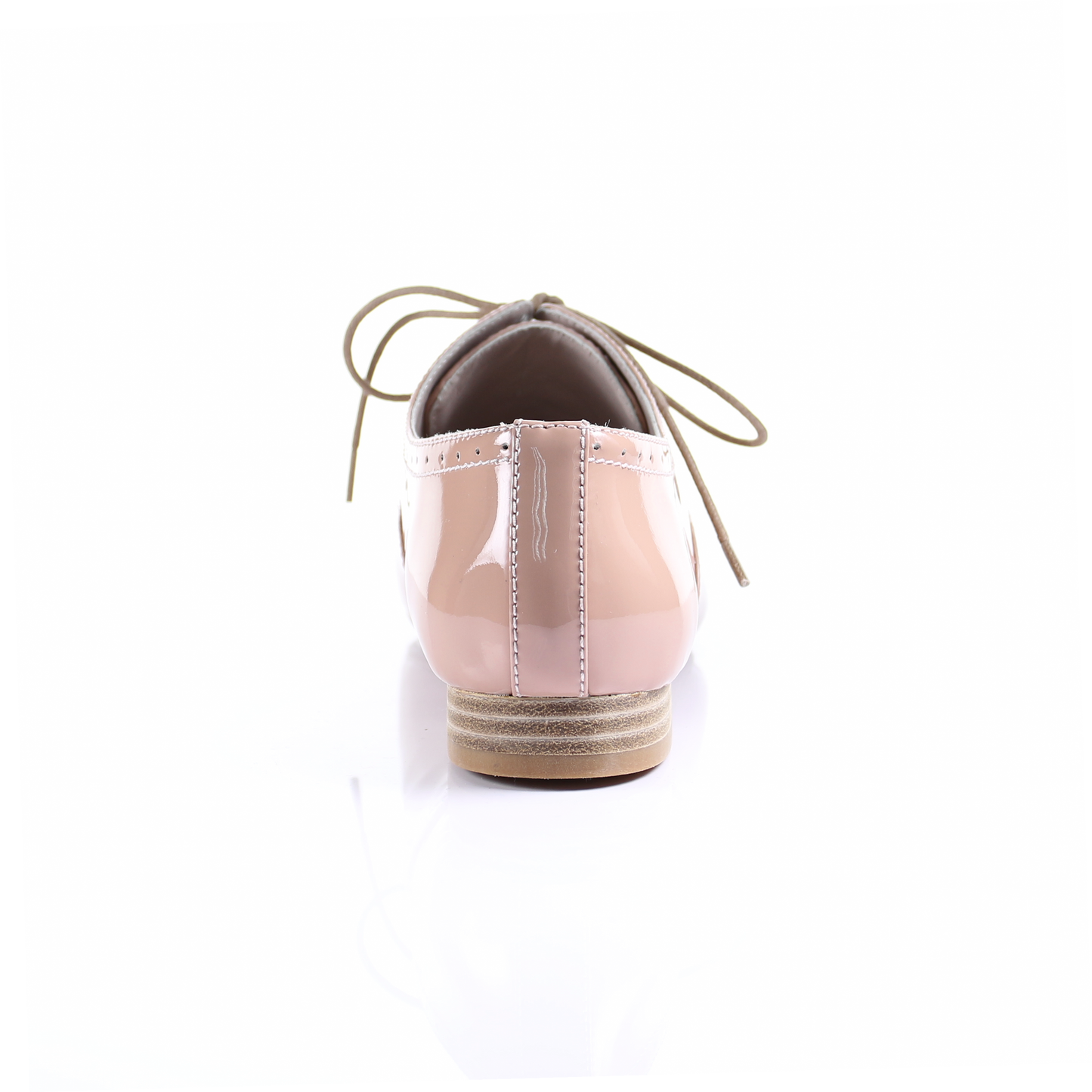 Enamel Sheep Leather Lace up shoes (Pink)
