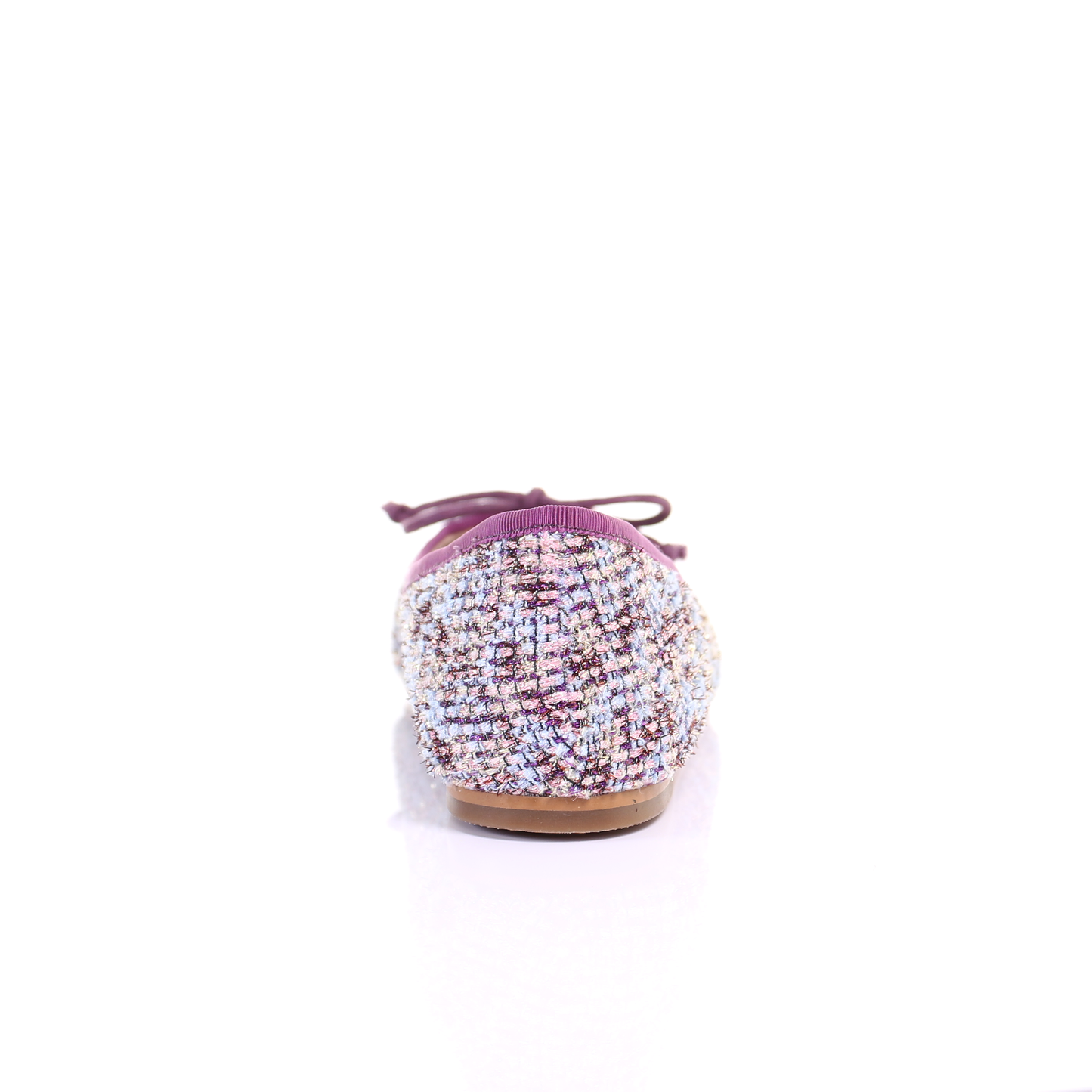 Embroidered fabric ballerina (Purple)