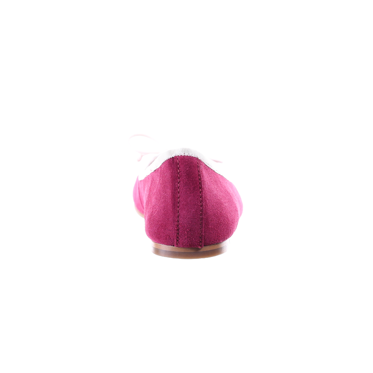 Bow suede ballerina (Magenta)