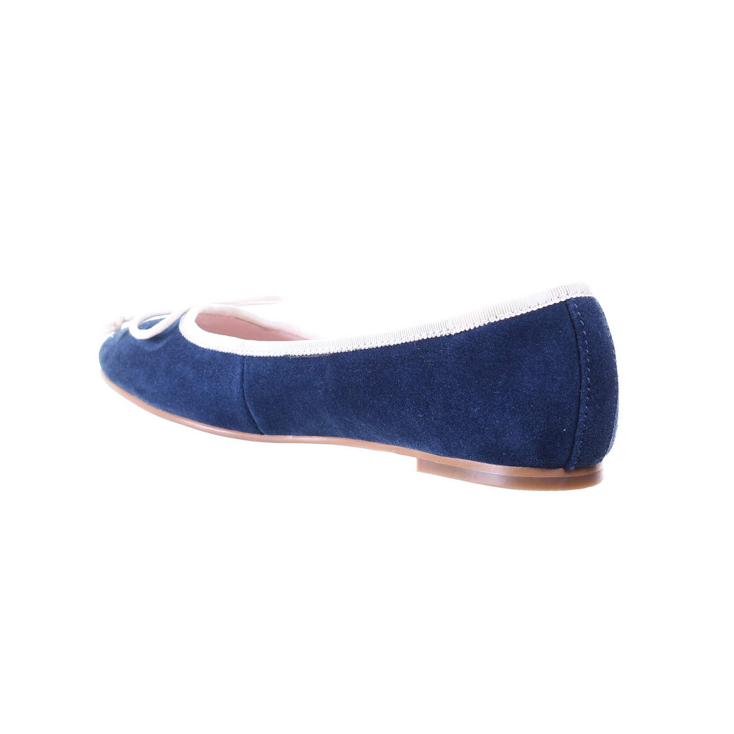 Bow suede ballerina (Navy)