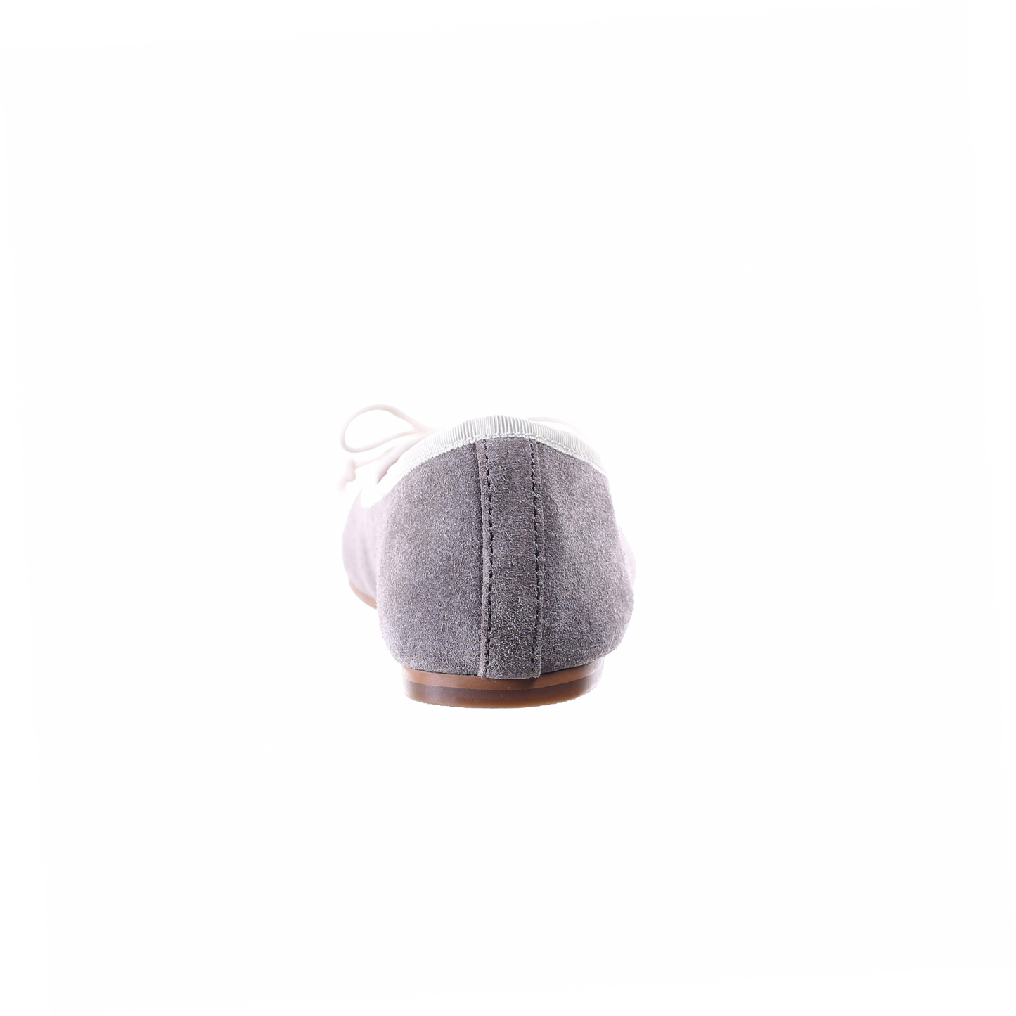 Bow suede ballerina (Grey)