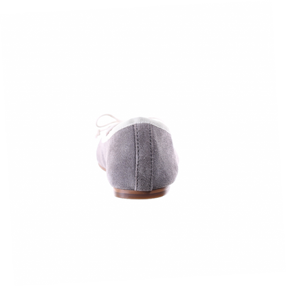 Bow suede ballerina (Grey)
