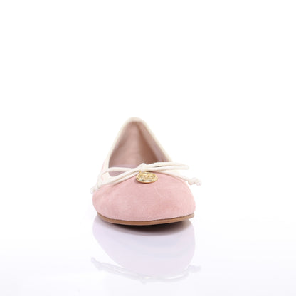 Bow suede ballerina (L.Pink)