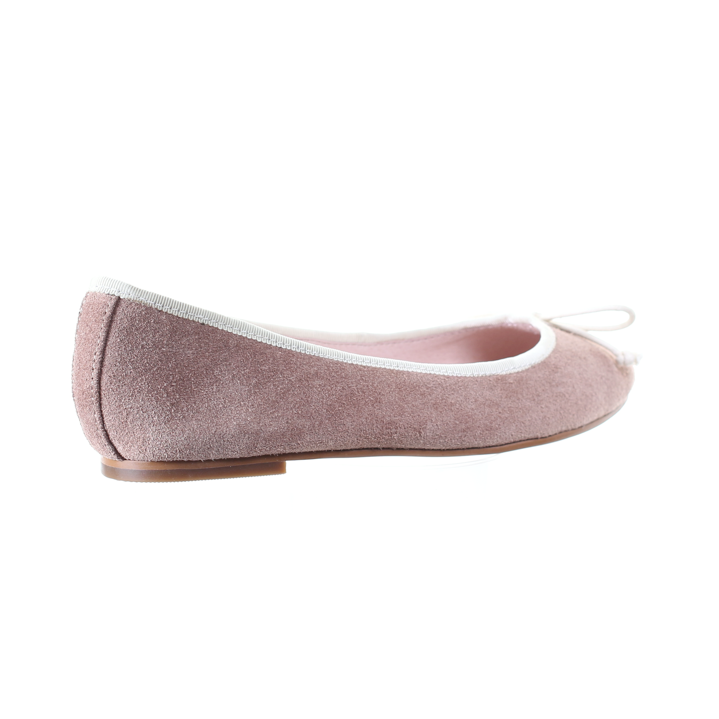 Bow suede ballerina (Beige)