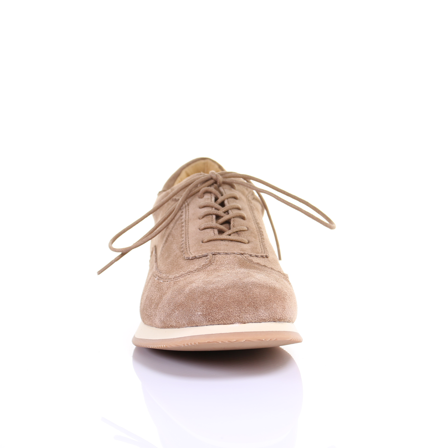Men's Style Lace Up Suede Leather Casual Shoes (Beige)