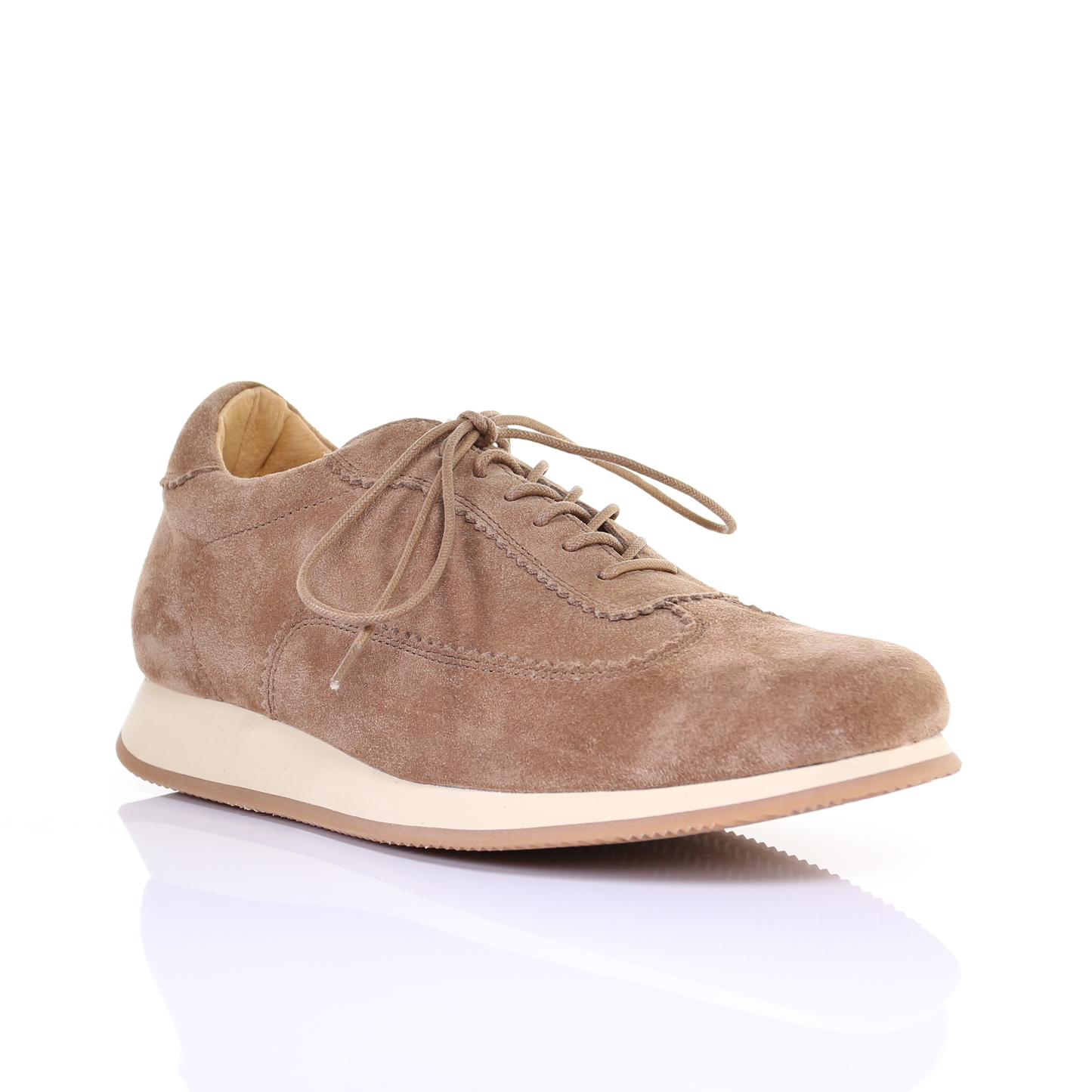 Men's Style Lace Up Suede Leather Casual Shoes (Beige)