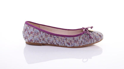 Embroidered fabric ballerina (Purple)