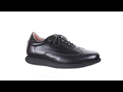 Men's Style Lace Up Leather Casual Shoes (Black)