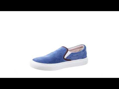 Suede Slip On Sneaker (Light Blue)