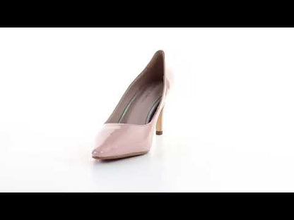 Patent Leather 8cm Pin Heel Pointed Toe Pumps-Pink