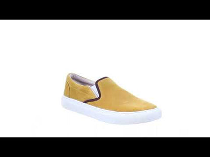 Suede Slip On Sneaker (Mustard)