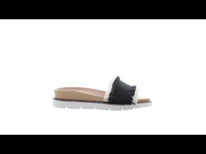Color tassel strap comfort slipper